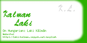 kalman laki business card